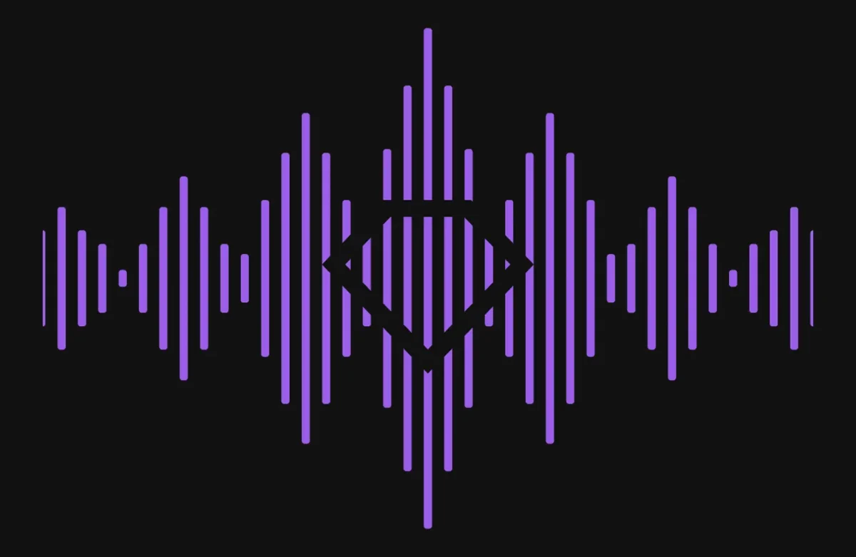 Rock agency logo intersected with sound waves.