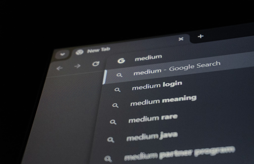 Image of a searching in google in the browser